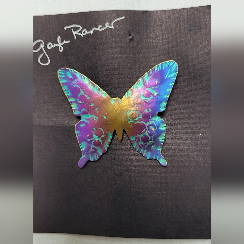 Colorful Gayle Rancer Butterfly Broach